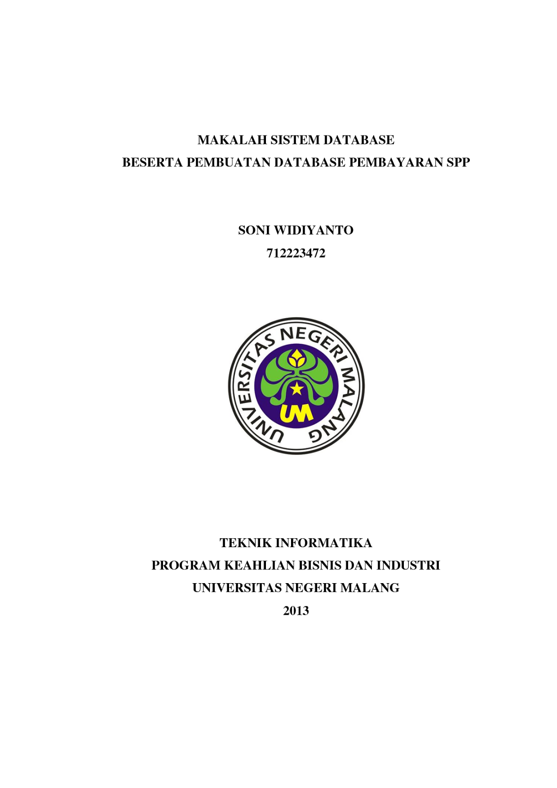 Contoh Halaman Makalah