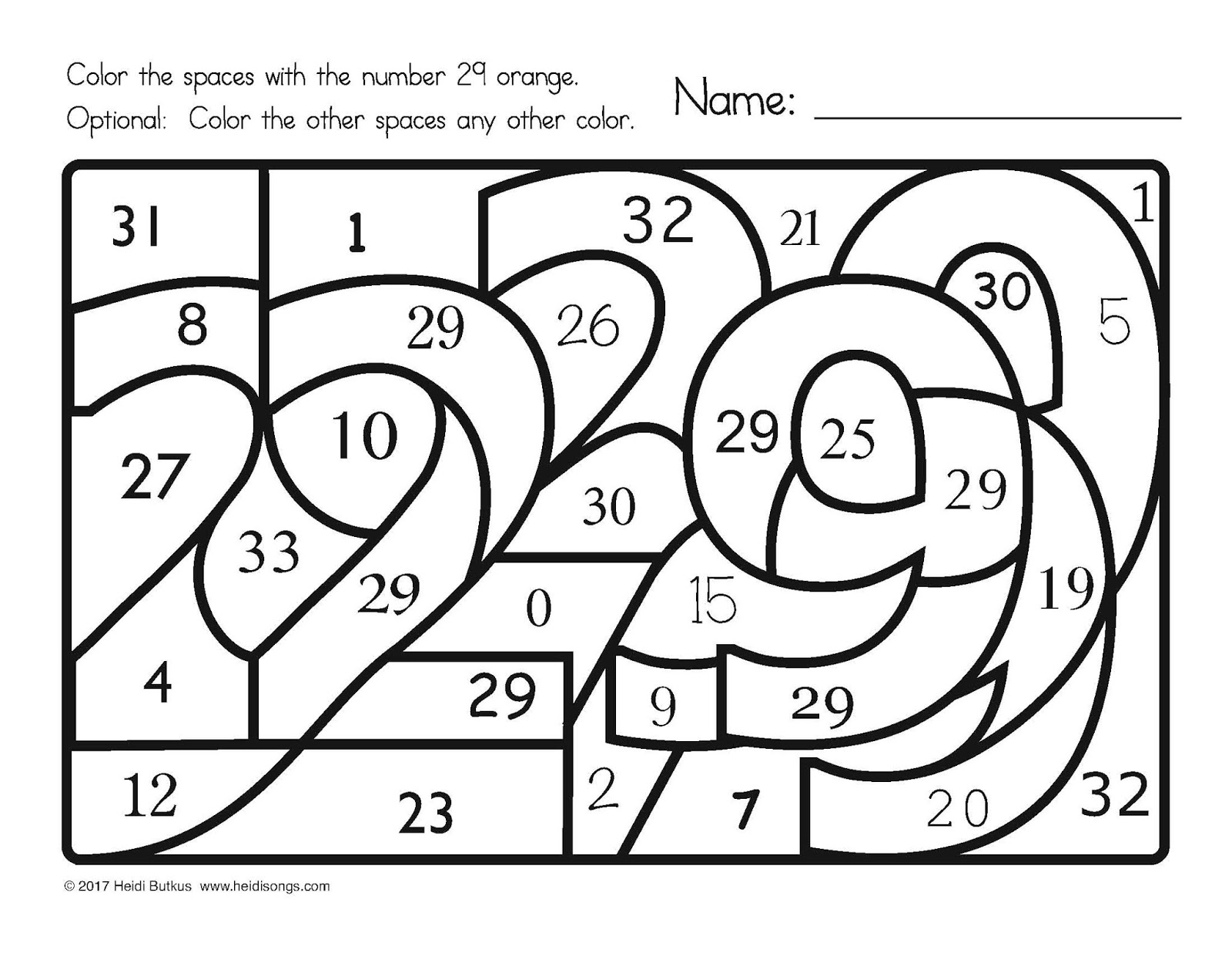 Numbers 1 To 30 Worksheet