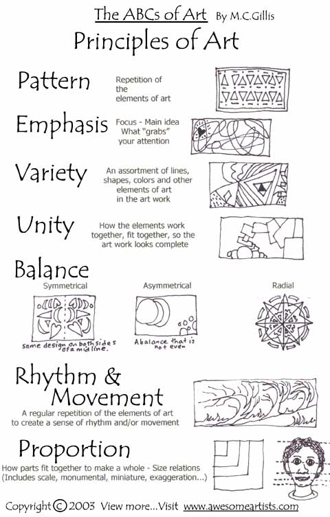 Elements And Principles Of Art Worksheets