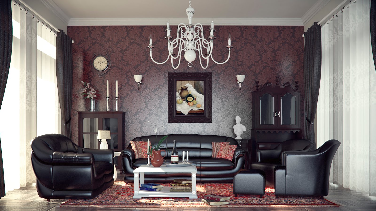 Retro style living room design | HOMEROOMDESIGNING | Home Decoration Design Ideas