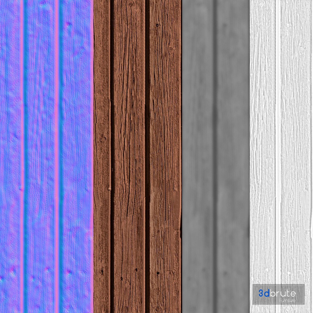 Wood 07 Seamless PBR Texture 3d Model Buy Download 3dbrute