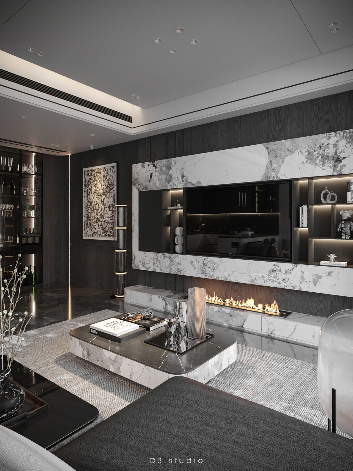 13261. 3D Living Room - Kitchen Interior Model Download by Nguyen Duy Diep (6) - 3Dzip.Org - 3D ...