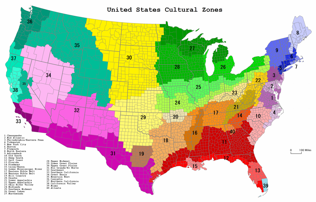 Cultural Region Map