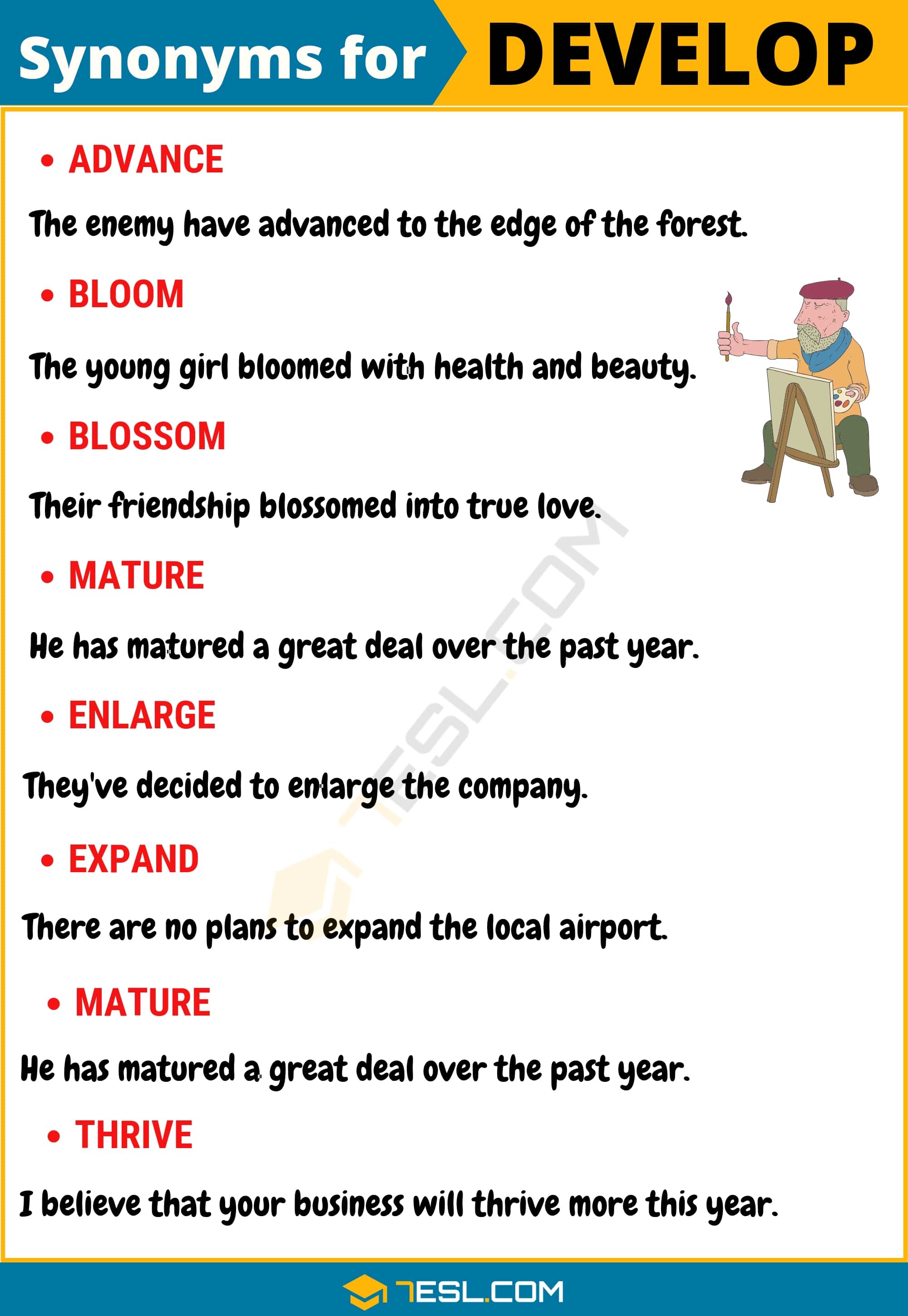 105+ Synonyms For &quot;Develop&quot; With Examples| Another Word For “Develop” • 7ESL