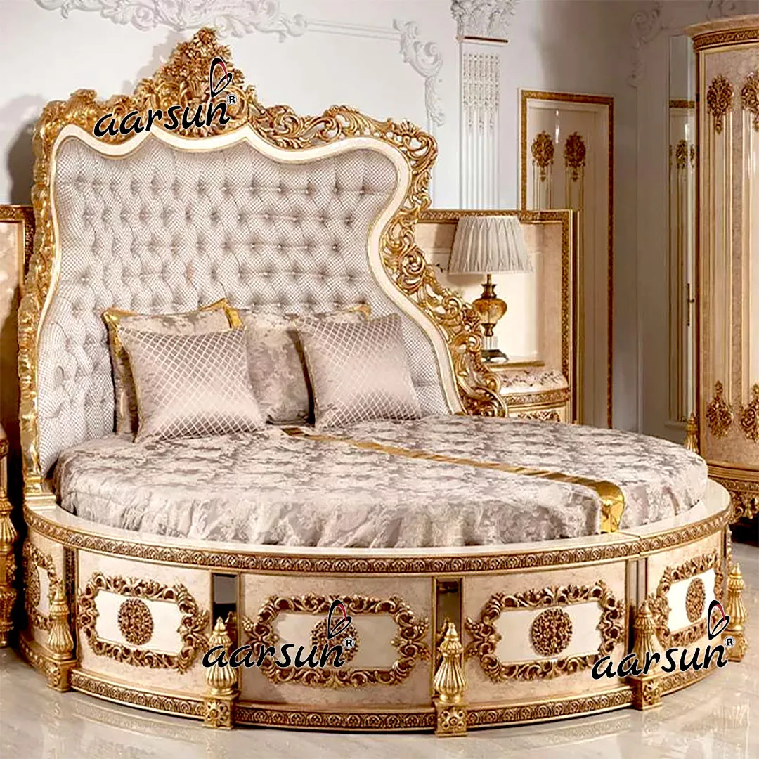 Luxury Round Bed Furniture LUXBD-029 - Aarsun