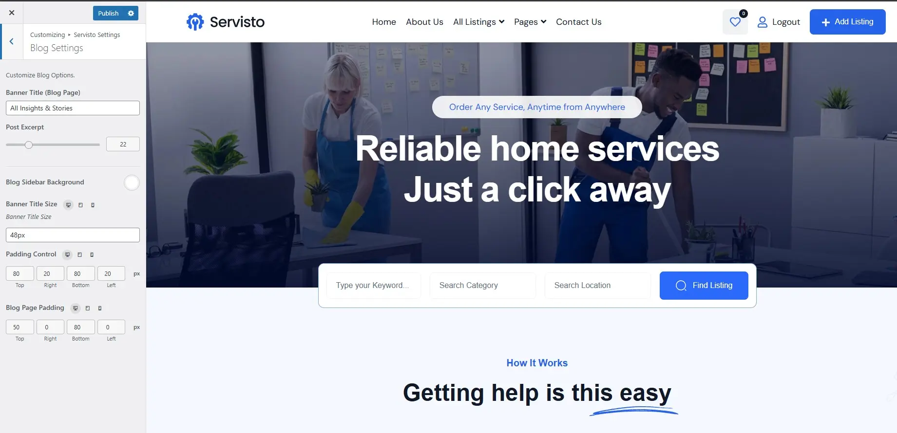 Blog Settings - ADirectory
