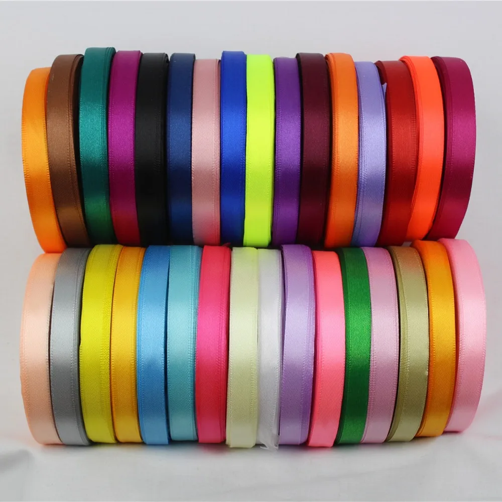 (22 Meters/roll) 10mm Ribbon Satin Ribbons Gift Packing Christmas Ribbons Wedding Party ...
