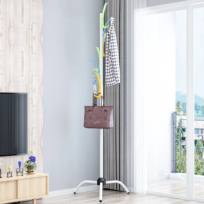Color 32MM hook Coat Rack Multifunctional Floor standing Coat Rack Detachable living room ...