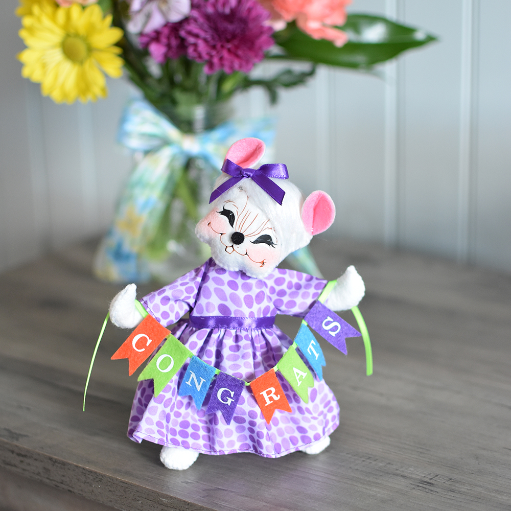 6in Congrats Mouse - Annalee Dolls