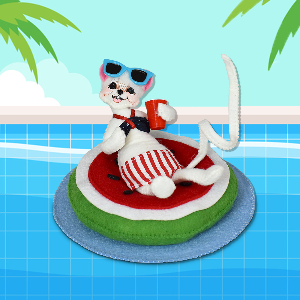 5in Pool Party Mouse - Annalee Dolls