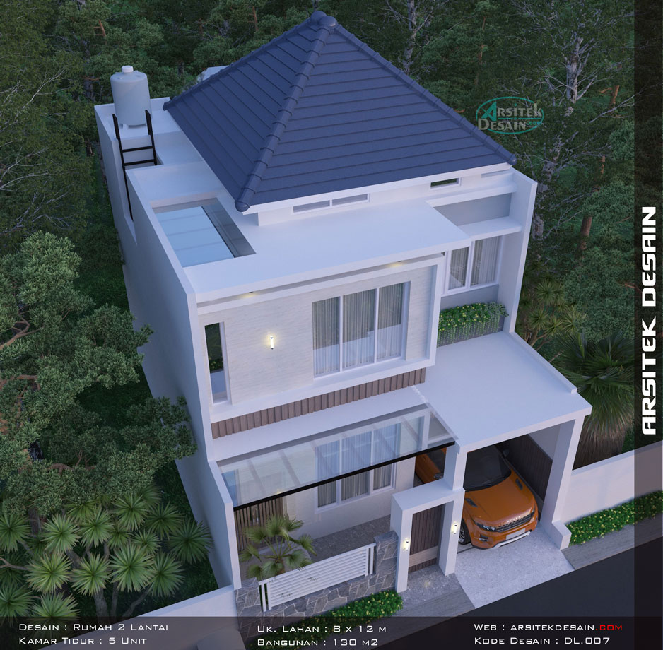 Denah Dan Tampak Rumah Minimalis 2 Lantai
