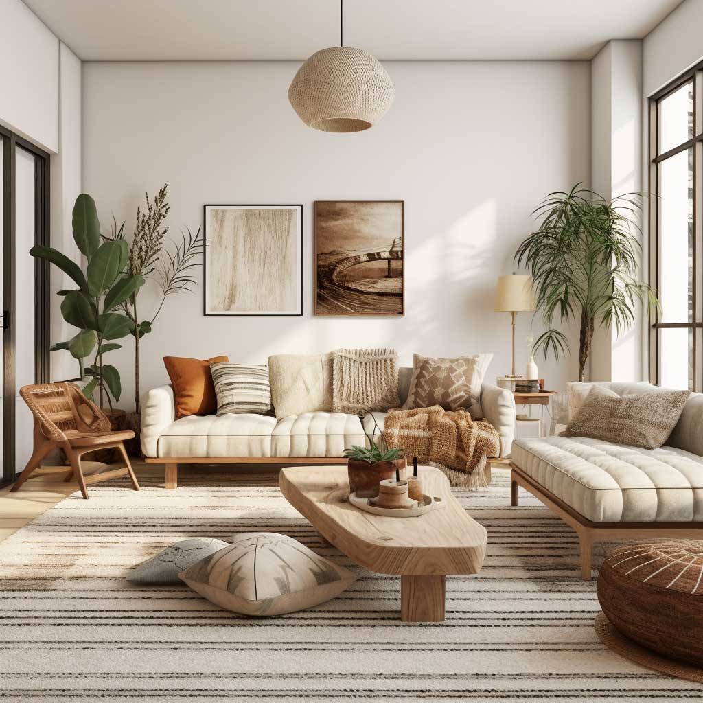 Achieving the Perfect Minimalist Bohemian Living Room Balance • ArtFasad