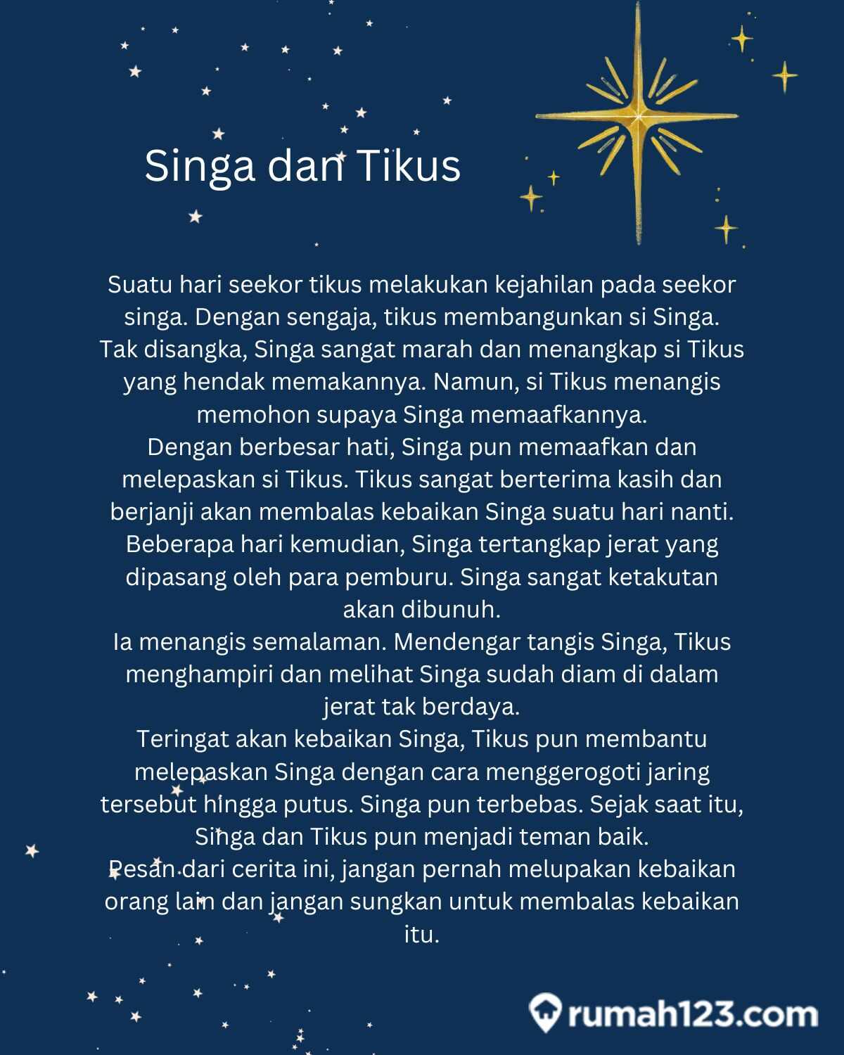 18 Cerita Dongeng Sebelum Tidur Anak Dan Pesan Moralnya
