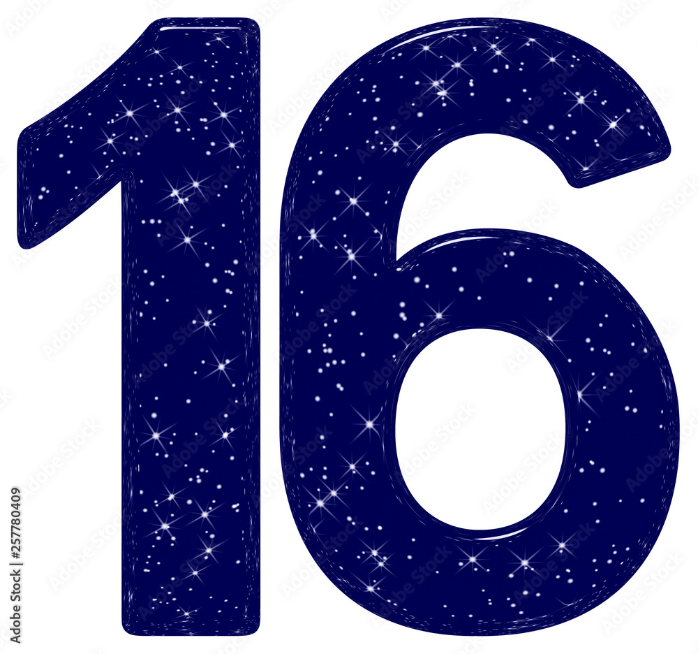 Number Sixteen Clipart