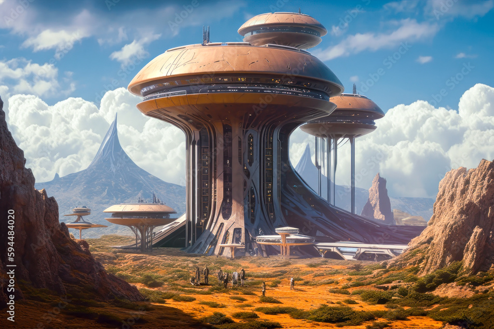 Sci Fi Building Concept Art