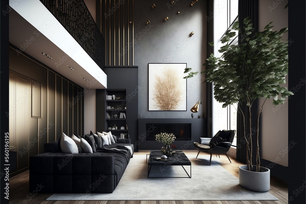 Black White Modern Design Couches