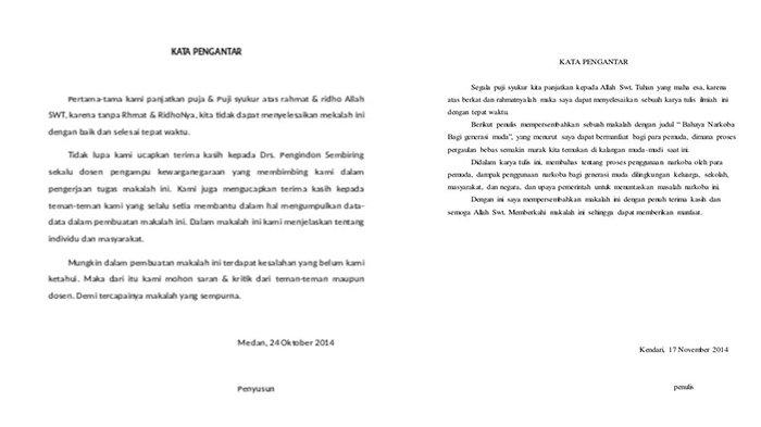 Contoh Penulisan Kata Pengantar Untuk Skripsi Dan Makalah - Tribunpontianak.co.id