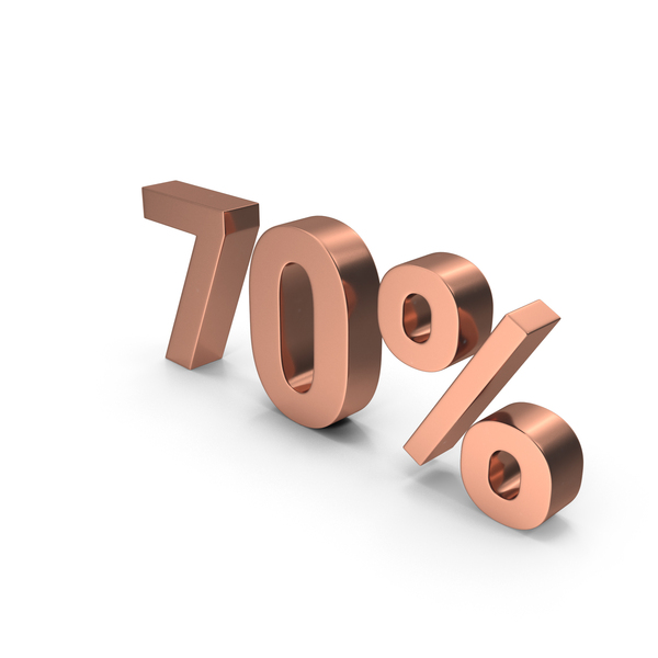 Bronze 70% Sign PNG Images & PSDs For Download | PixelSquid - S122640192