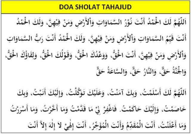 ️ Tata Cara Sholat Tahajud Lengkap Dengan Bacaan Latin