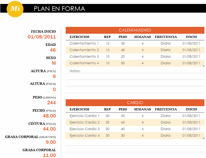 Plantilla De Rutina De Gimnasio Excel Gratis Mundo Excel| The Best Porn Website