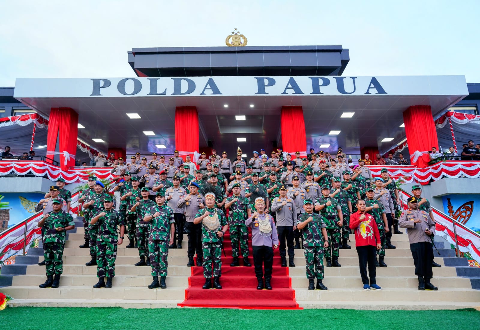 Pertama Kali Di Indonesia, Gedung Baru Polda Papua Diresmikan Panglima TNI Dan Kepala Staf - Bitnews