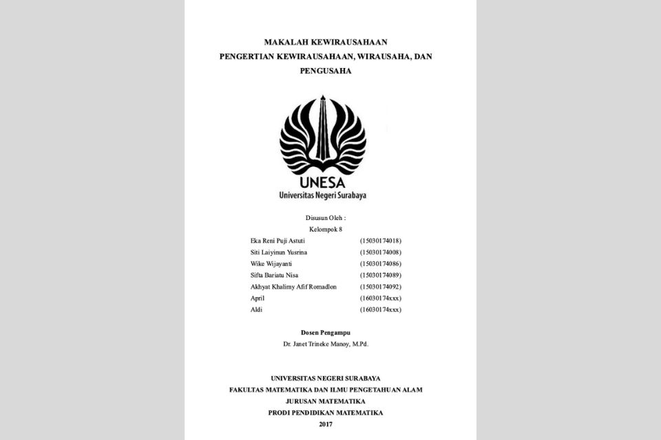 Contoh Makalah Kewirausahaan Beserta Cara Membuatnya Yang Baik Dan Benar – Blog Mamikos