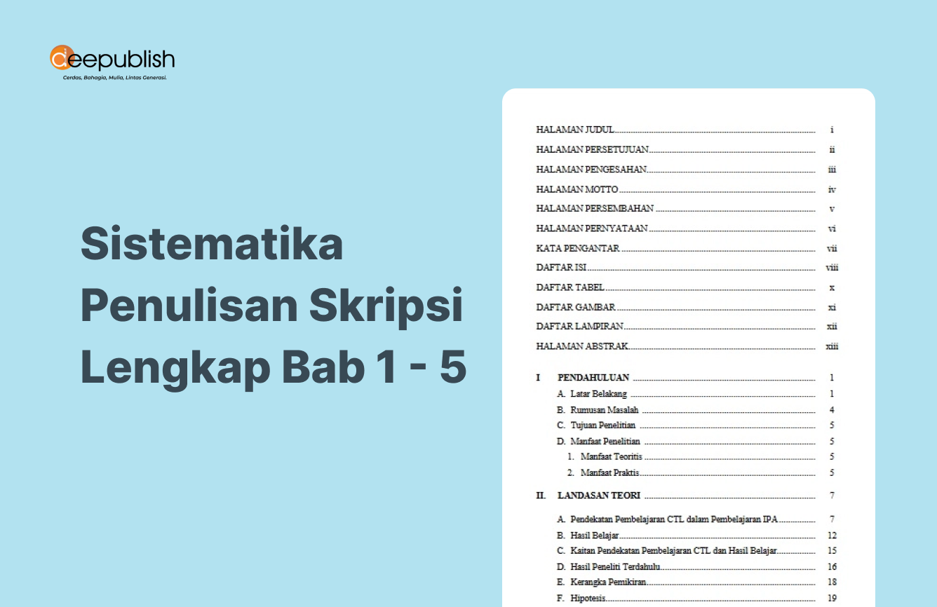 Sistematika Penulisan Skripsi Lengkap Bab 1 5 Update 2022 - Riset