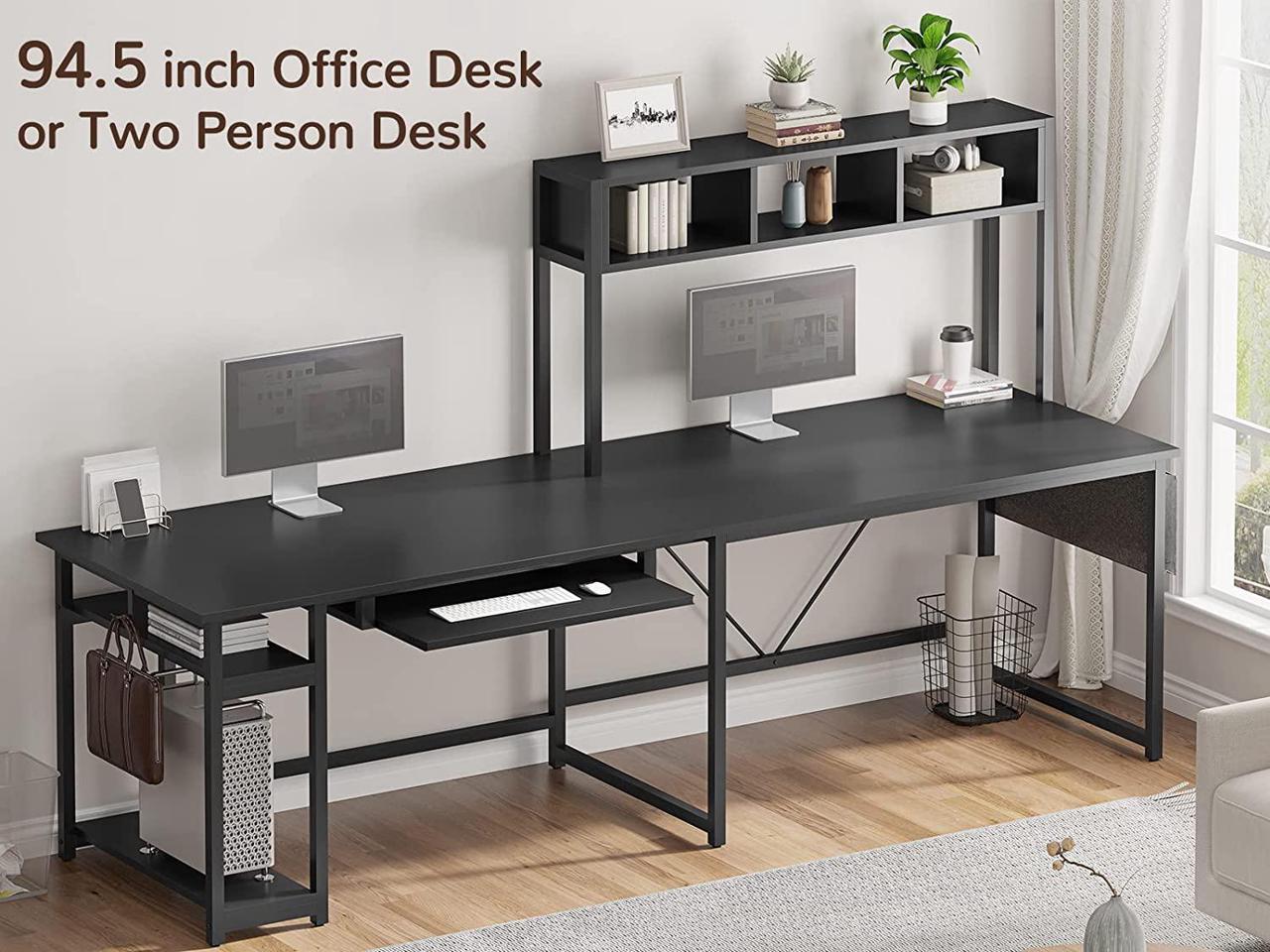 SEDETA L Shaped Gaming Desk, Reversible 94.5 Computer Desk, Gaming Desk with Led Lights ...