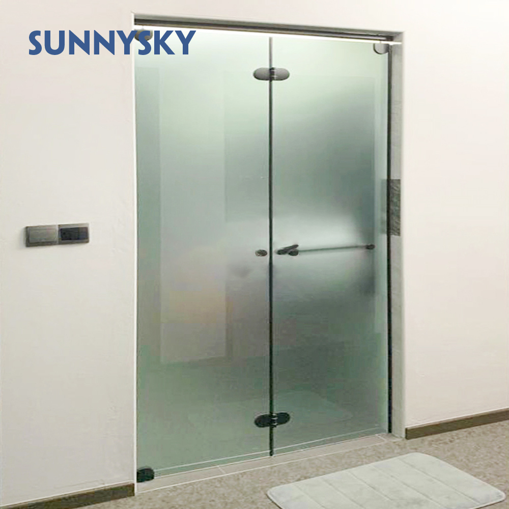 Exterior Frameless Folding Glass Door Balcony Sunroom Sliding Bi Fold Door Office Glass...