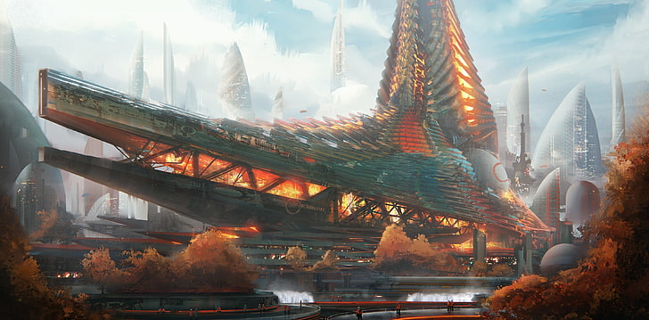 Sci Fi Building Concept Art