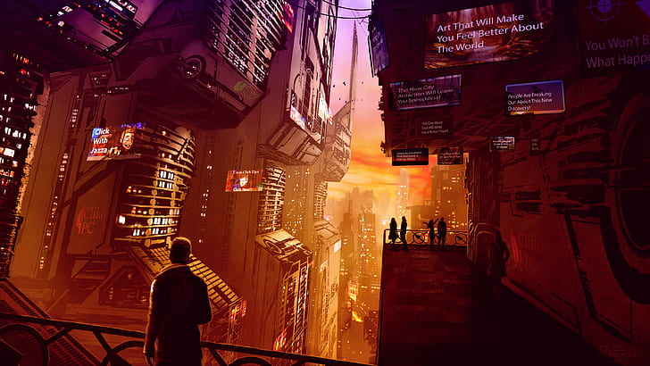 HD Wallpaper: Cyber, Science Fiction, Digital Art, Concept Art, Cyberpunk| Wallpaper Flare