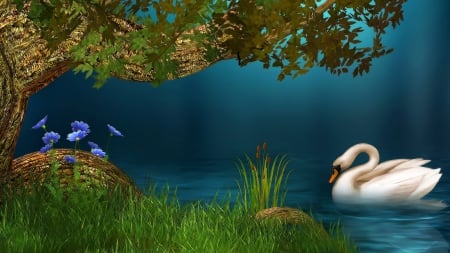 Swan lake - Other & Abstract Background Wallpapers on Desktop Nexus (Image 1496650)