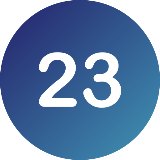 Number 23 Generic Gradient Fill Icon