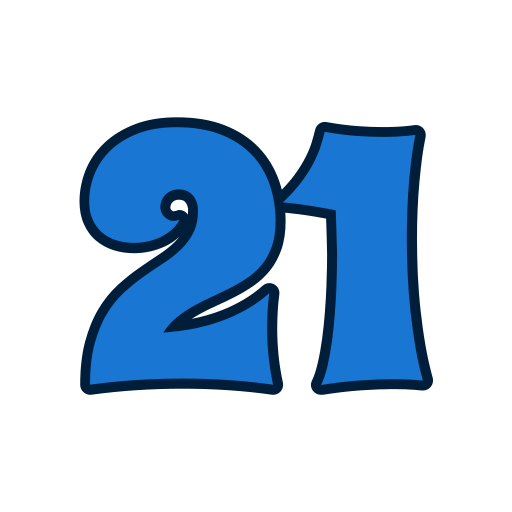 Number 21 Generic color lineal-color icon