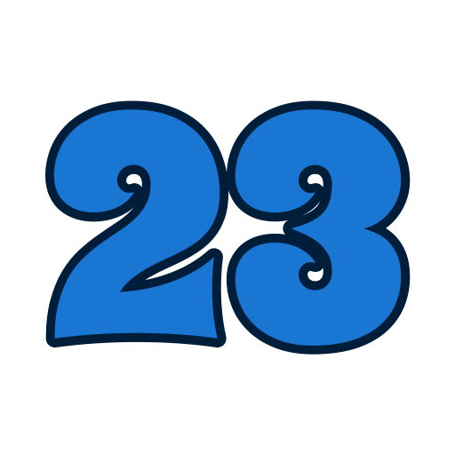 Number 23 Generic Color Lineal-color Icon