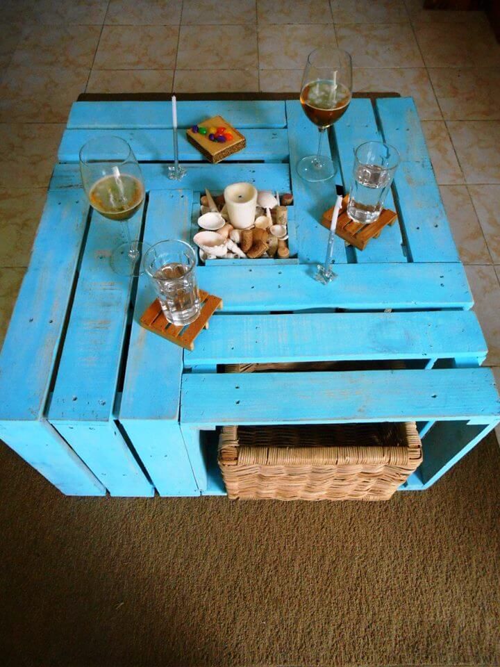 Multi-Purpose Pallet Crate Coffee Table