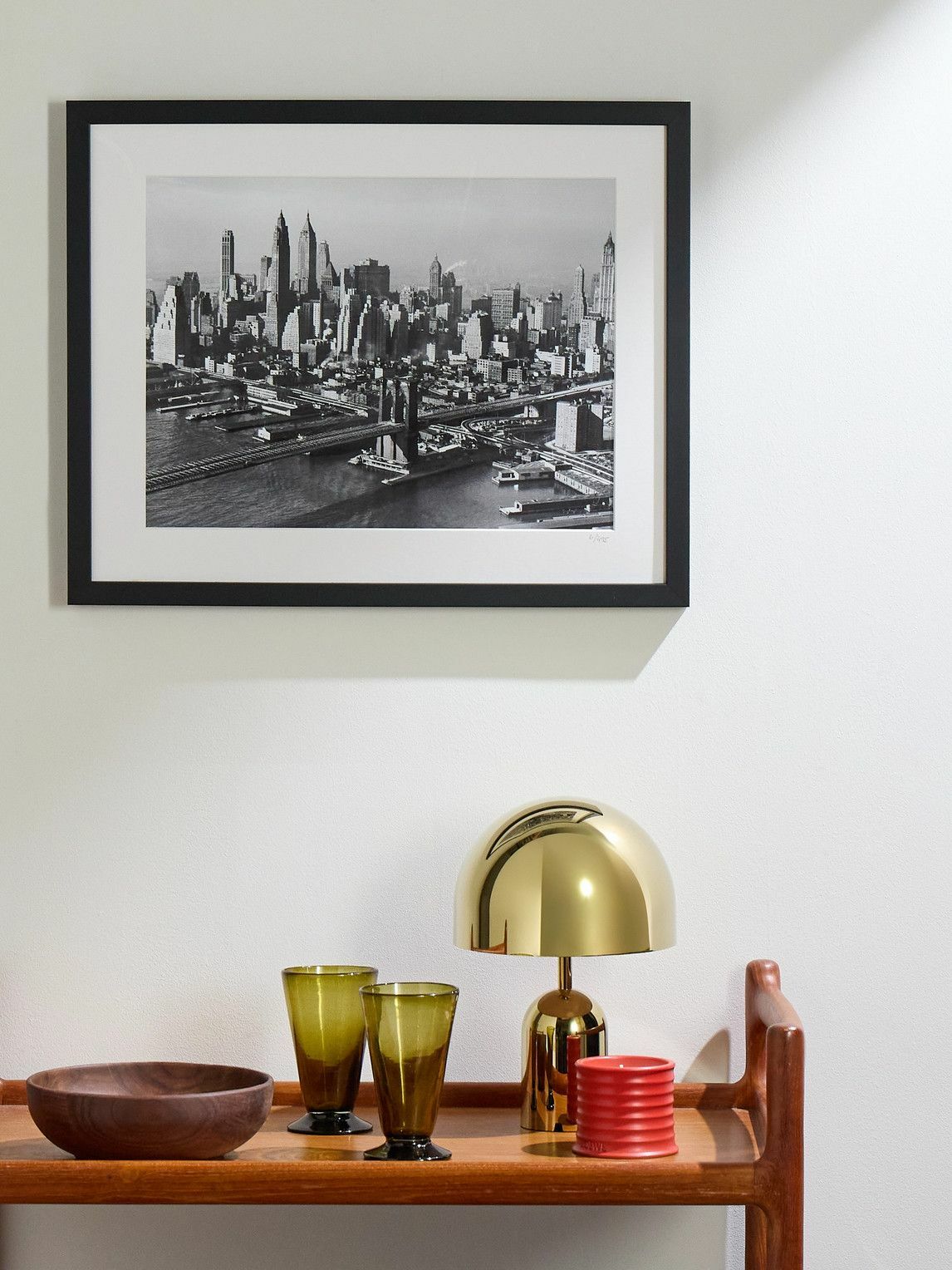 Sonic Editions - Framed 1956 Overview Of Brooklyn Bridge Print, 16&quot; X 20&quot; Sonic Editions