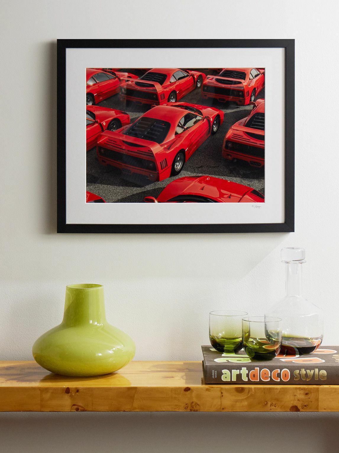 Sonic Editions - Framed Ferrari F40 Print, 16&quot; X 20&quot; Sonic Editions