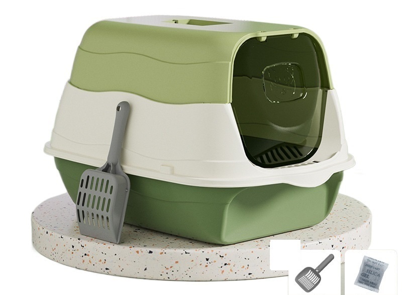 Oversized cat litter box disinfection and deodorant fully enclosed cat toilet cat litter box ...