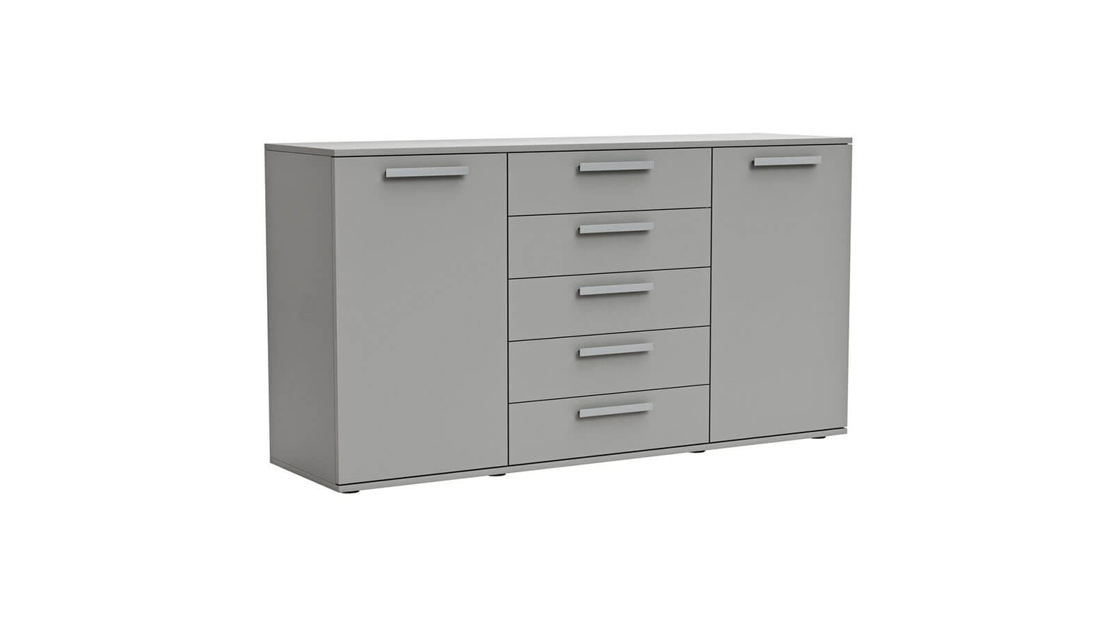 Kommode Viana Aus Holzwerkstoff In Steingrau Von Global Family - Home Company Möbel