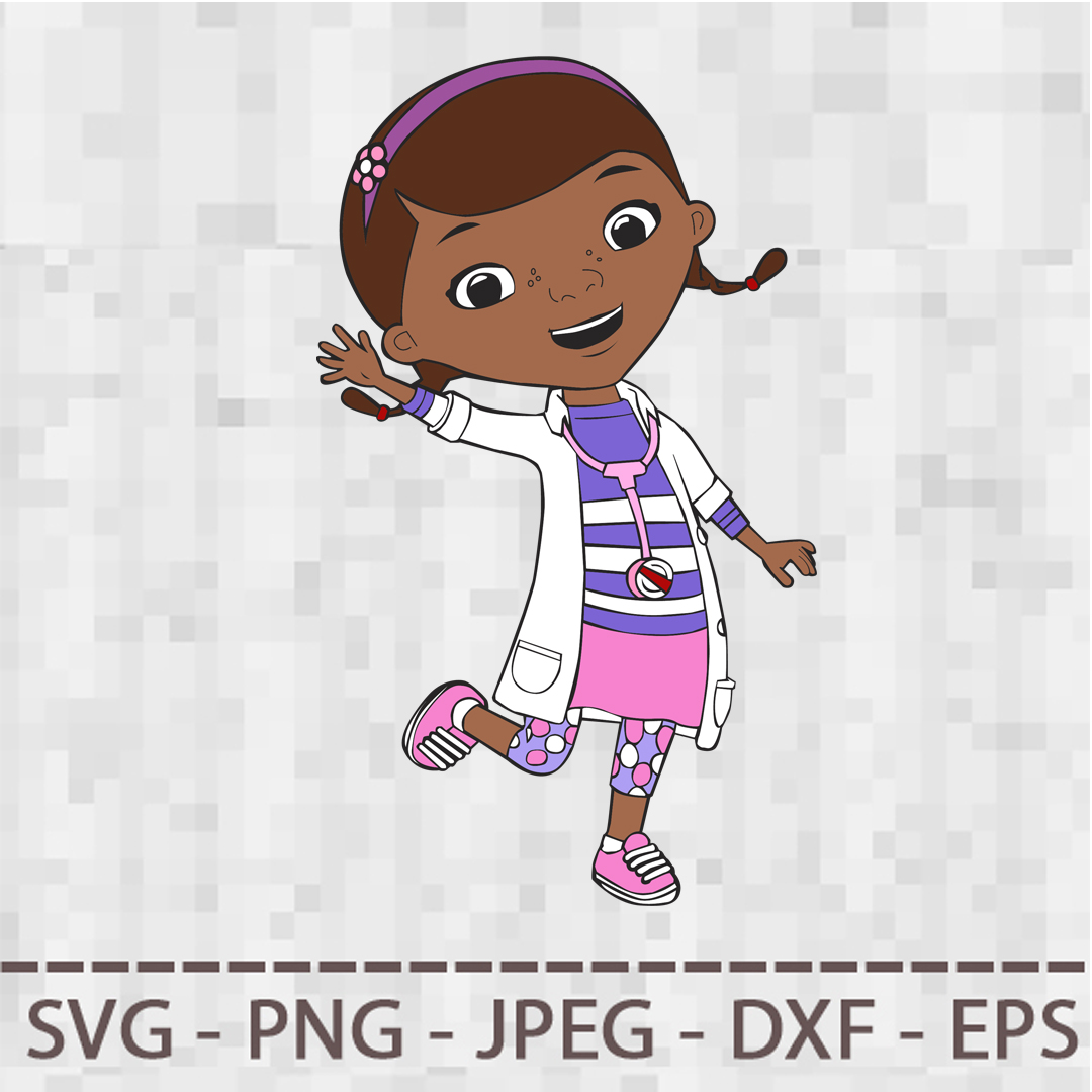 Doc McStuffins SVG PNG JPEG Digital Cut Vector Files For Sil| Inspire Uplift