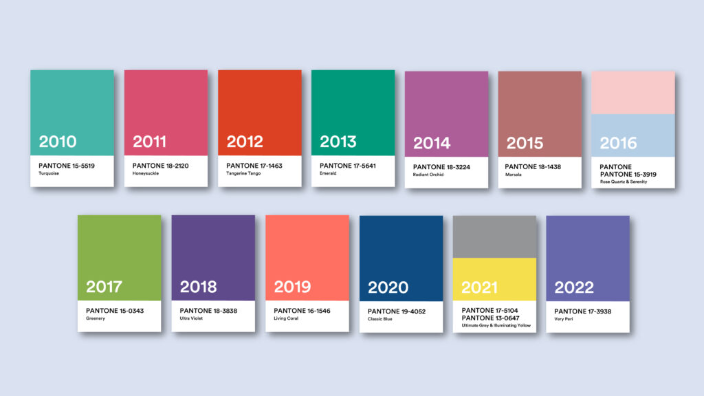 Every Pantone Color Of The Year Of The Last Decade| Looka