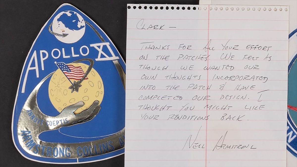 NewsdayTime - Auction Presents Neil Armstrong&#39;s Reply To NASA Engineer&#39;s Apollo 11 Mission Patch...