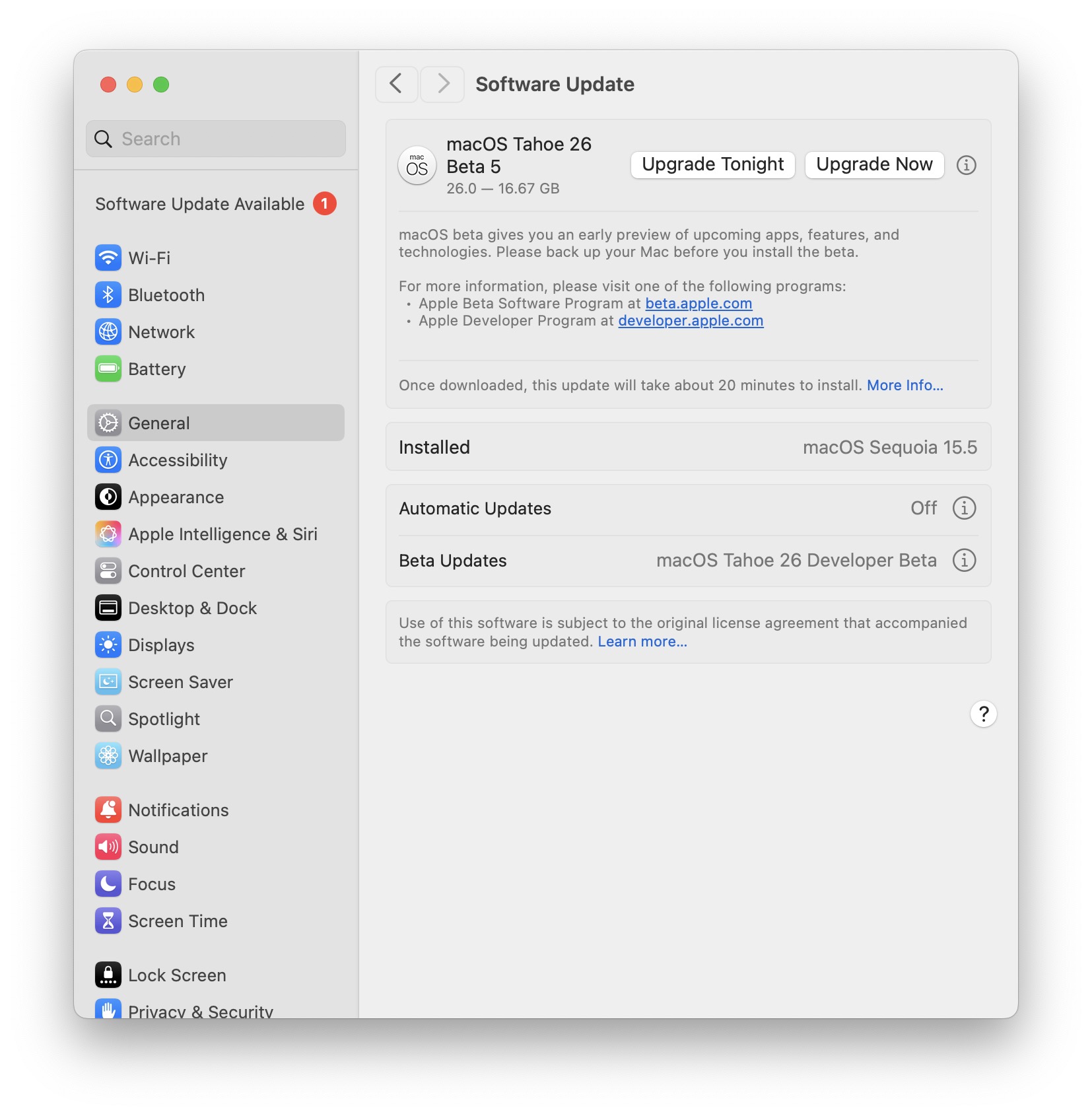 MacOS Tahoe 26 Beta 5 Download Available Now For Mac