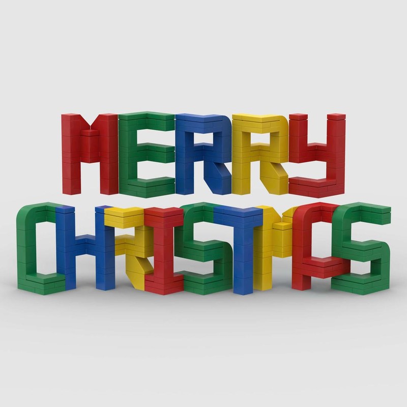 LEGO MOC 3D Letter Word: Merry Christmas By Uminuo| Rebrickable - Build With LEGO