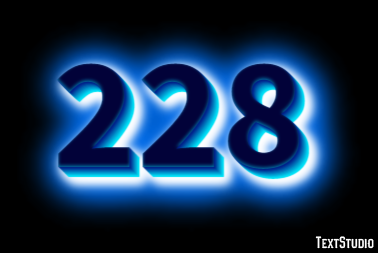 228 Text Effect And Logo Design Number