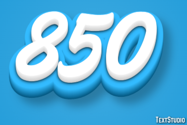 850 Text Effect And Logo Design Number