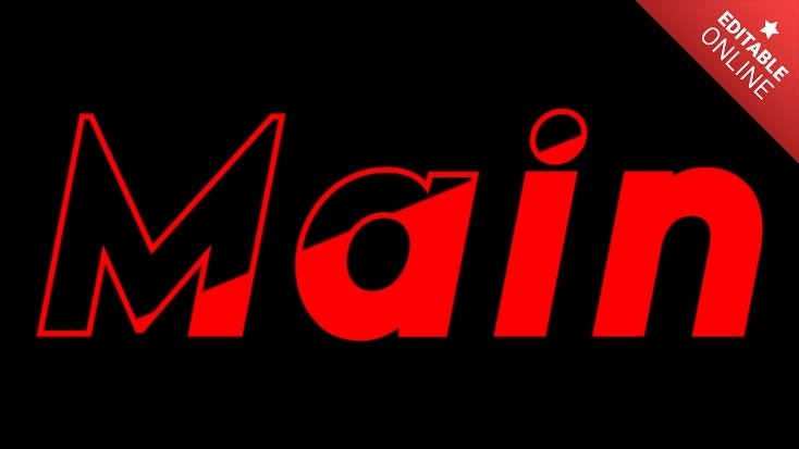 Main | Red Cut | Text Effect Generator