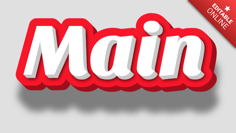 Main | Red White 3D | Text Effect Generator
