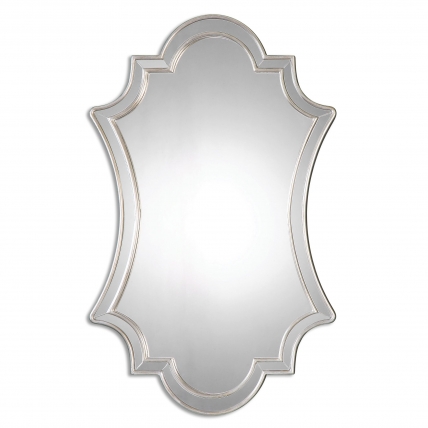 Elara Antiqued Silver Unique Wall Mirror UVU08134